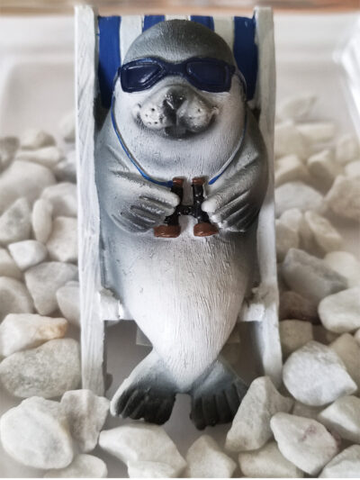 Geschenkidee Robbe Seehund Dekofigur maritim