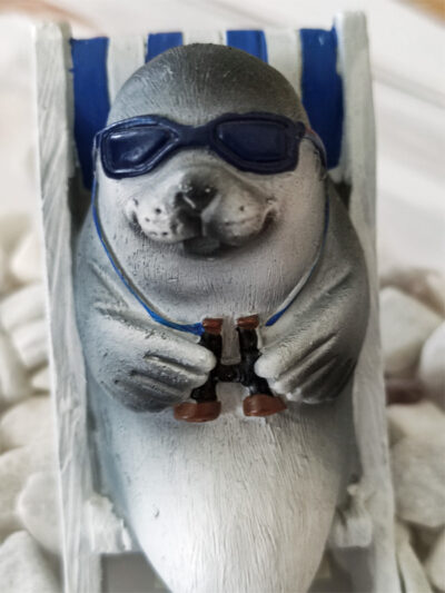 Geschenkidee Robbe Seehund Dekofigur maritim